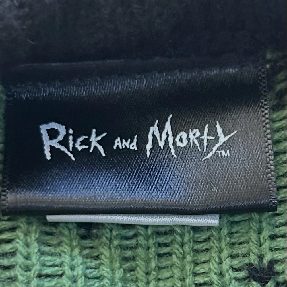 Rick and Morty Boom! Pickle Rick Adult Unisex Ugly Christmas Sweater Black